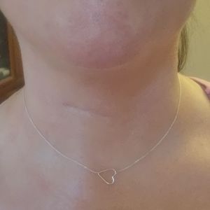 Sterling silver heart necklace